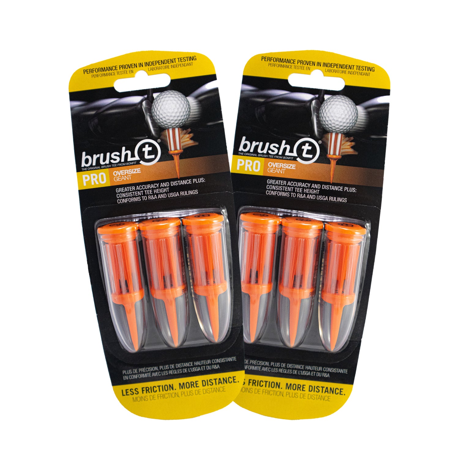 BRUSH-T Oversize Bundle | Size 2 2/5&quot; | Premium Plastic Golf Tees