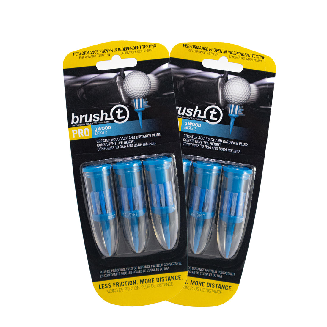 BRUSH-T 3 Wood Bundle | Size 2&quot; | Premium Plastic Golf Tees