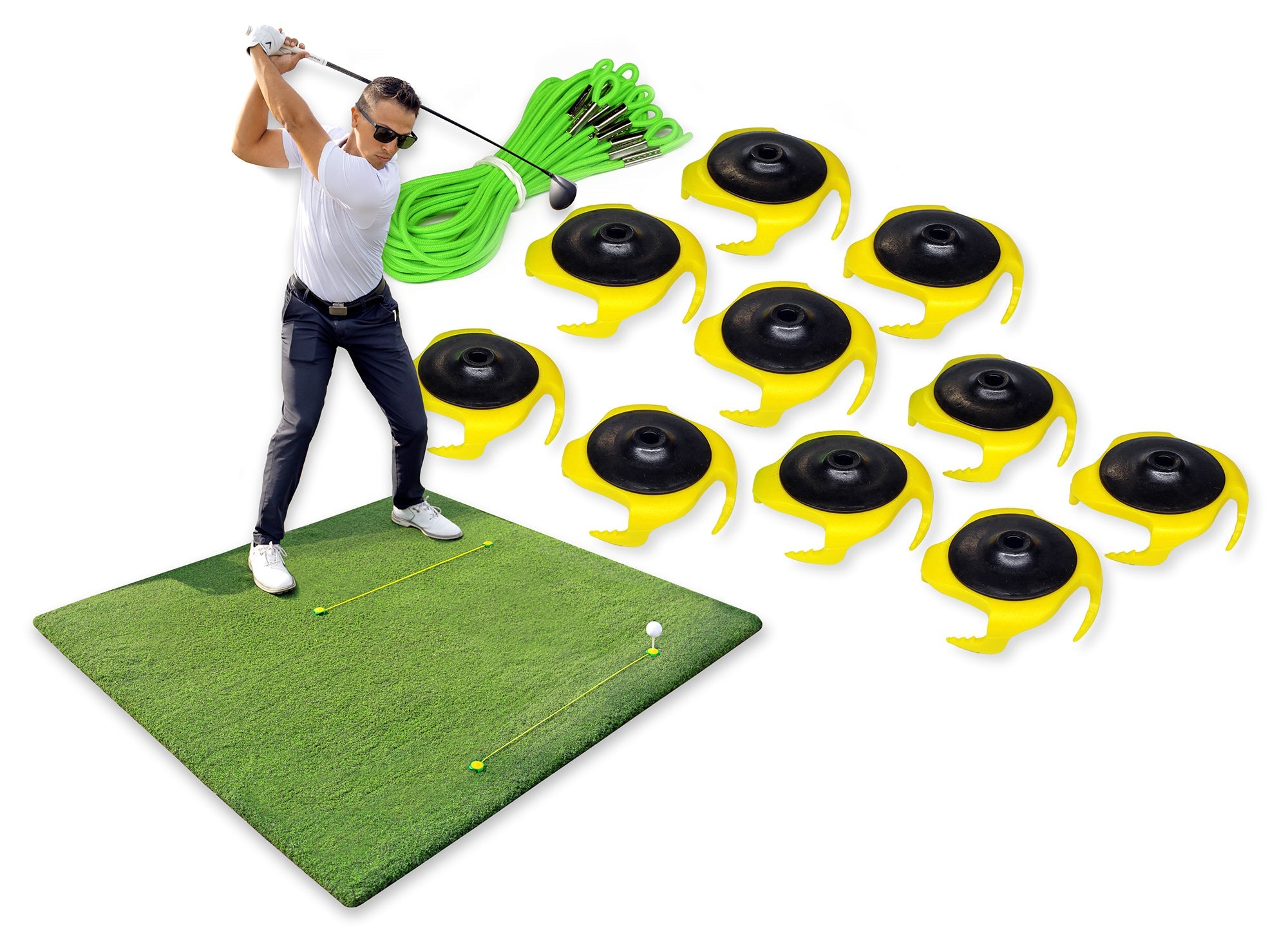 Tee Claw (10) Pack: Black-Yellow